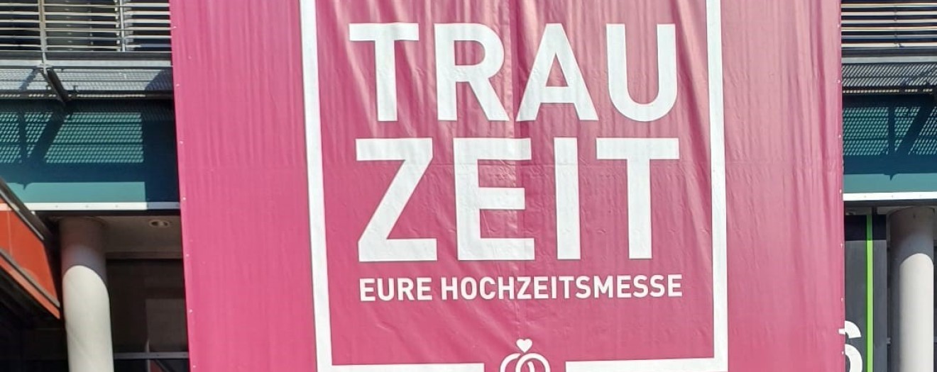 Banner von der TrauZeit Messe in Bremen